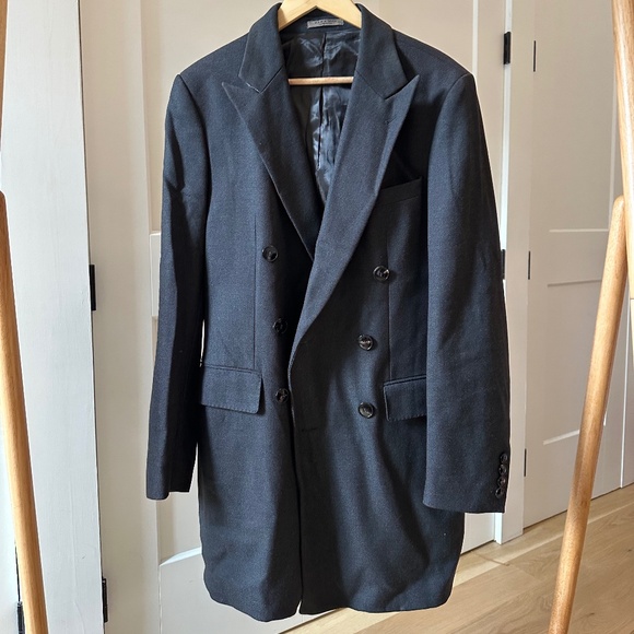 Zara Dark Gray Wool Men’s Coat Size 40 - Picture 1 of 10